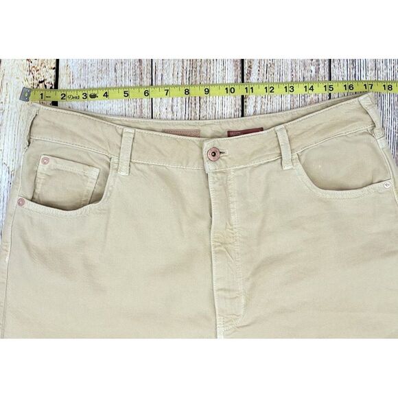 Anthropologie Pilcro Annie Wide Leg Jeans 32 High Rise Cream Loose Baggy Pant - Picture 5 of 9